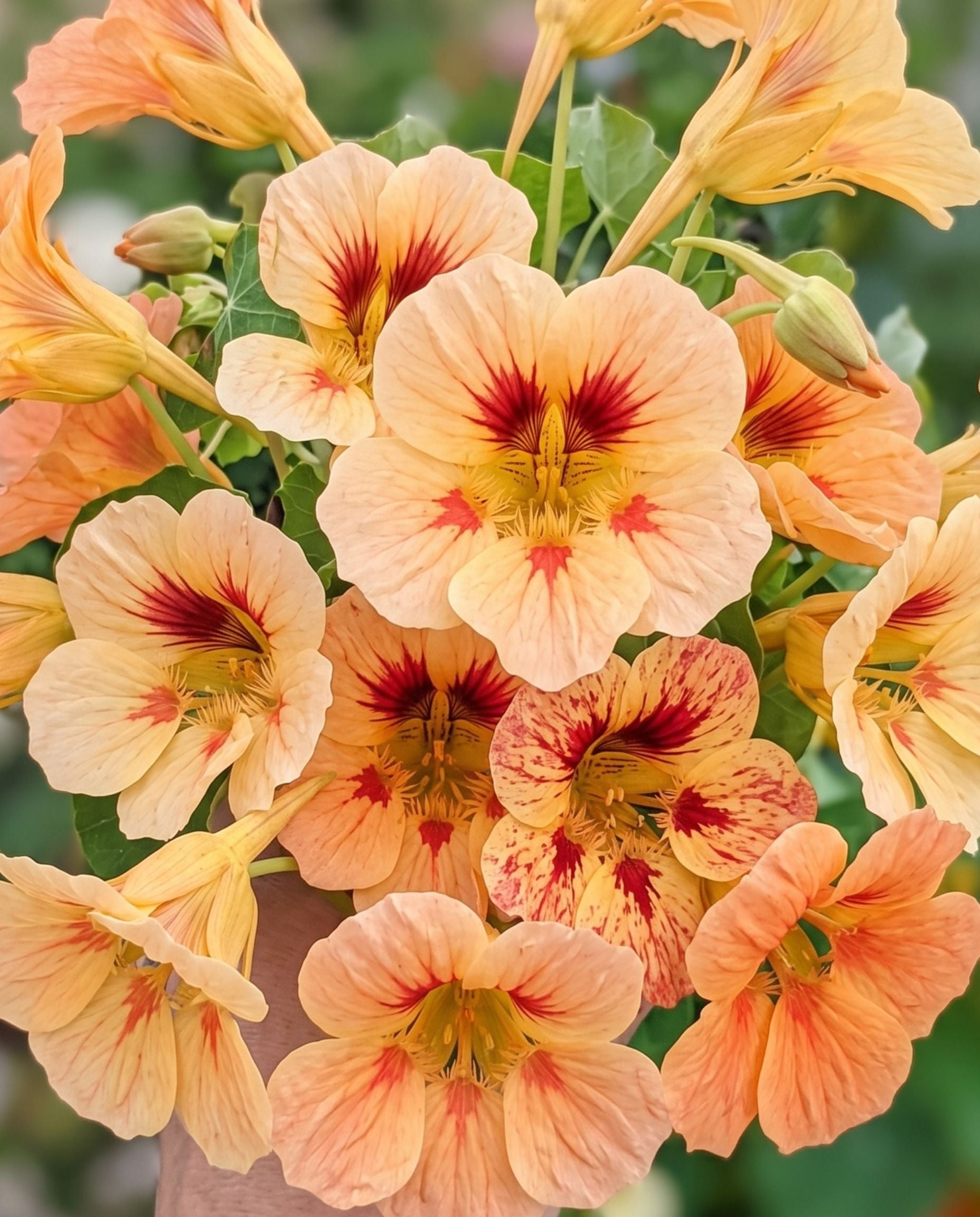 Peach Melba Dwarf Nasturtium