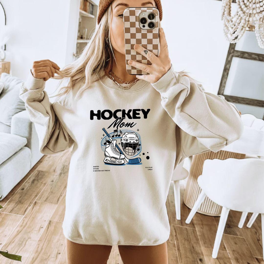 Hockey Mom Sweatshirt, Gift for a Hockey Mom, You Play I Pray Sports Mom