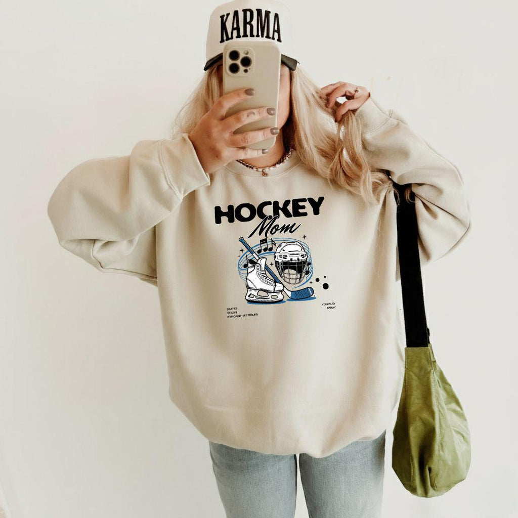 Hockey Mom Sweatshirt, Gift for a Hockey Mom, You Play I Pray Sports Mom
