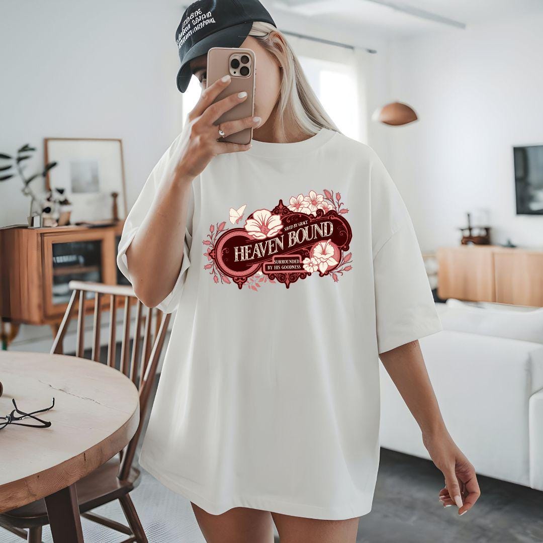 Heaven Bound Comfort Colors Shirt, Saved By Grace T-Shirt, Baptism Gift For Adult