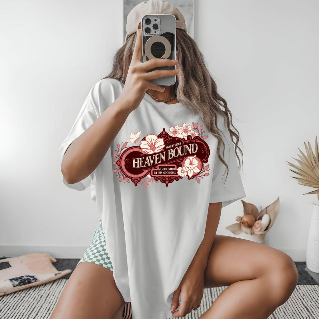 Heaven Bound Comfort Colors Shirt, Saved By Grace T-Shirt, Baptism Gift For Adult