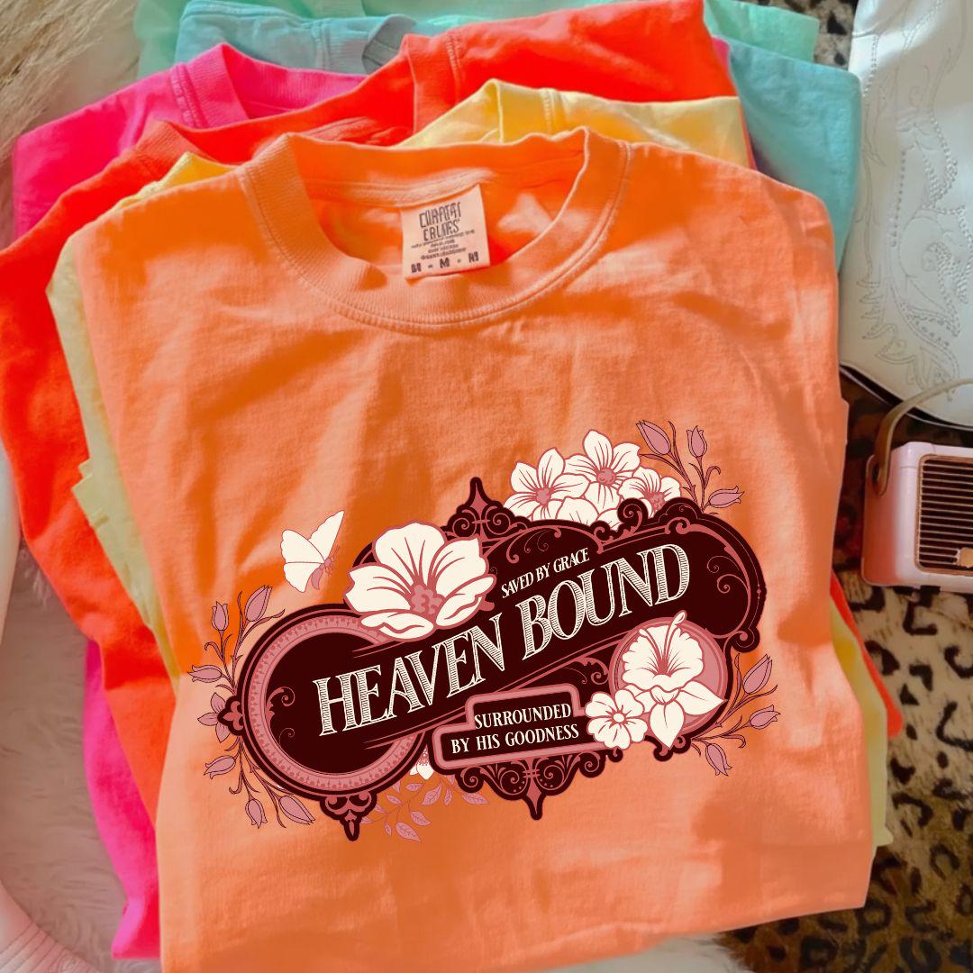 Heaven Bound Comfort Colors Shirt, Saved By Grace T-Shirt, Baptism Gift For Adult