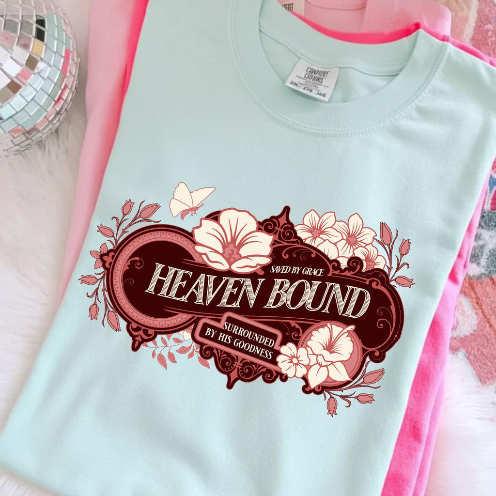 Heaven Bound Comfort Colors Shirt, Saved By Grace T-Shirt, Baptism Gift For Adult