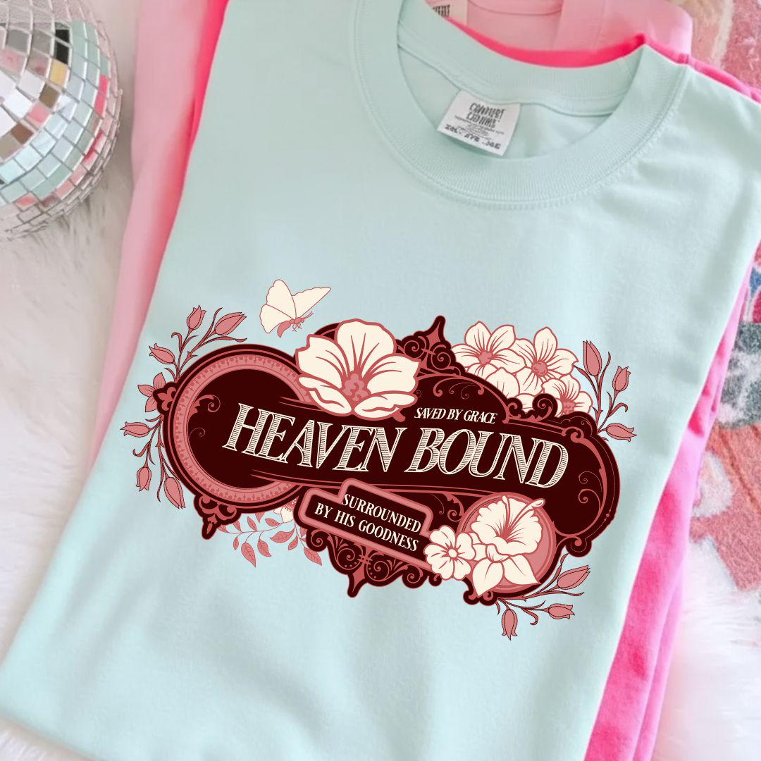 Heaven Bound Comfort Colors Shirt, Saved By Grace T-Shirt, Baptism Gift For Adult