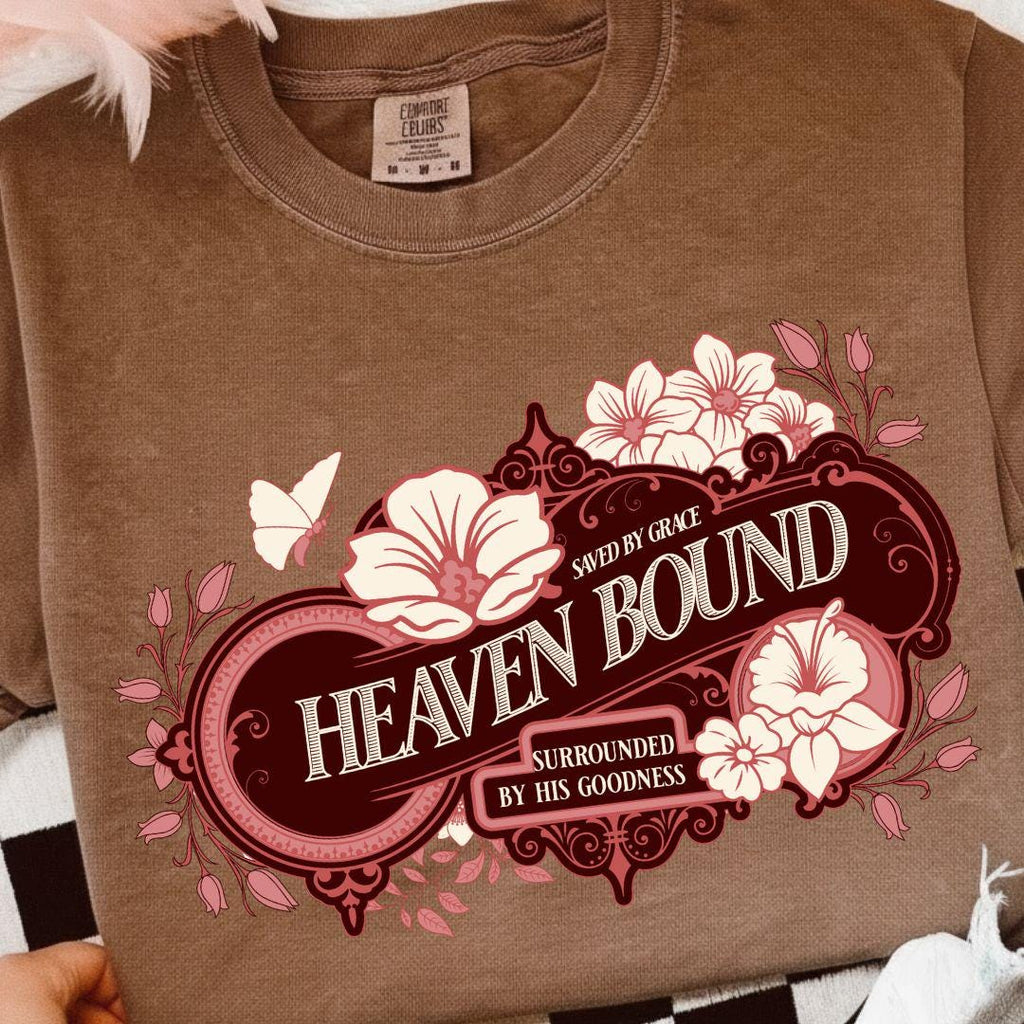 Heaven Bound Comfort Colors Shirt, Saved By Grace T-Shirt, Baptism Gift For Adult