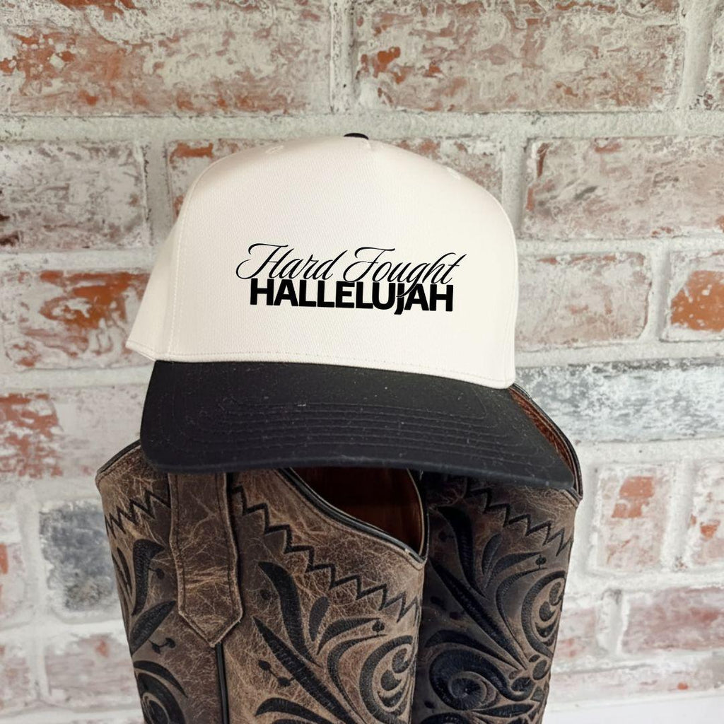 Hard Fought Hallelujah Embroidered Hat, Christian Music Hat