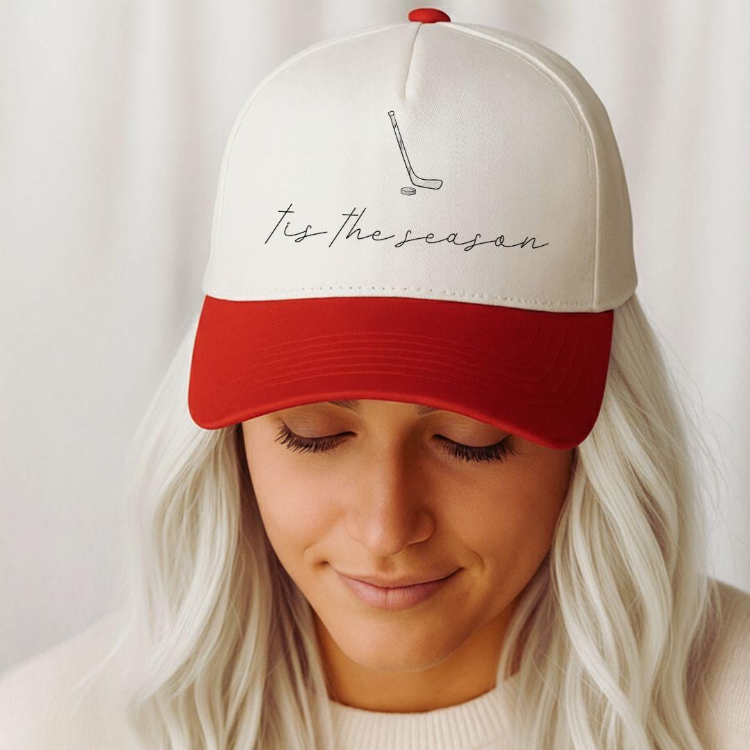 Tis The Season Hockey Hat, Hockey Player Gift, Otto 31-069 Embroidered Hat
