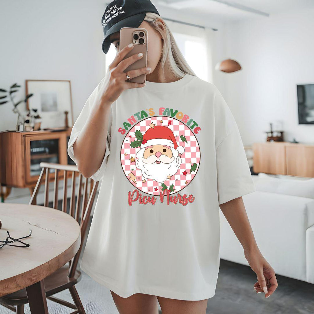 PICU Christmas Shirt, PICU Nurse Shirt, Santas Favorite Nurse Shirt, Gift for PICU Nurse