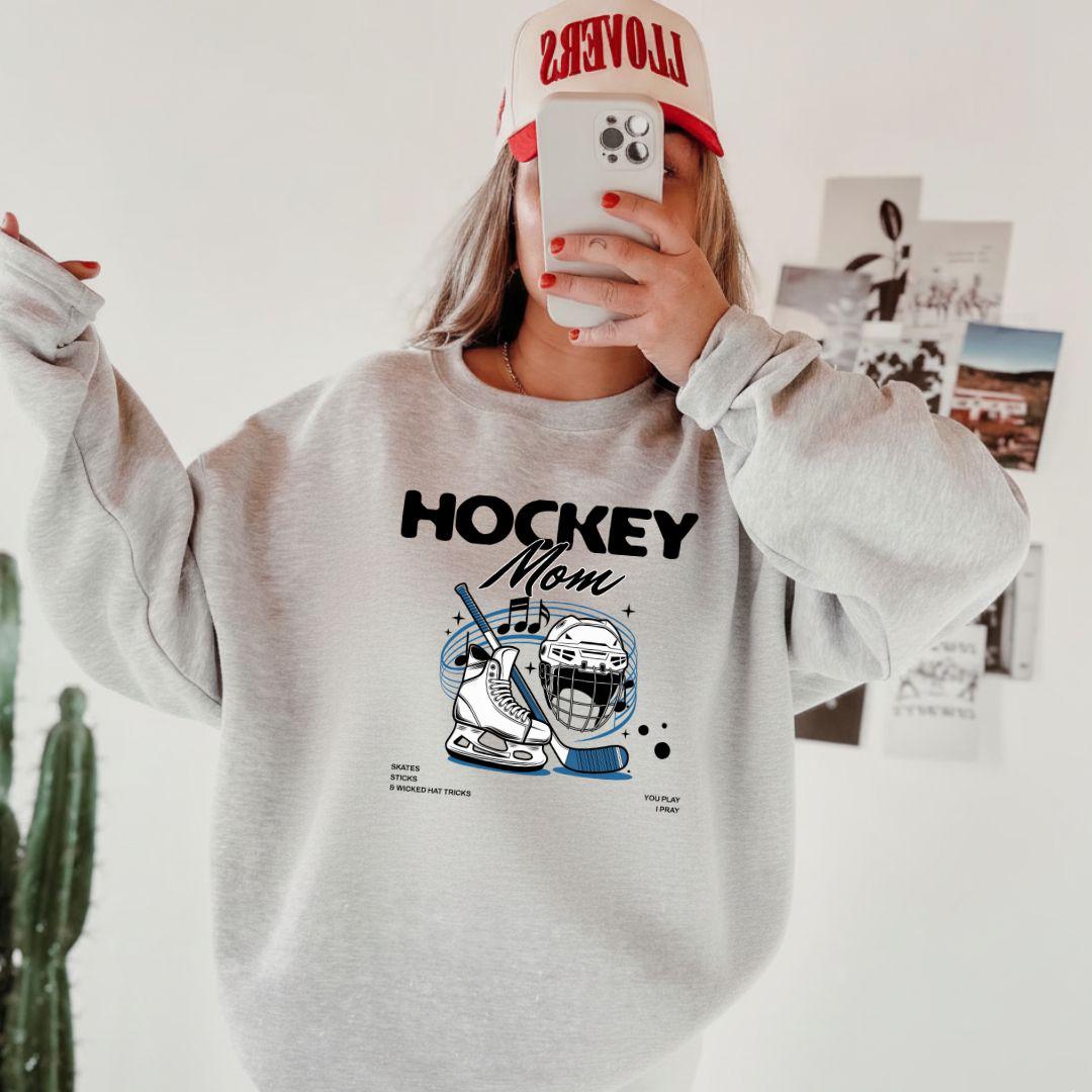 Hockey Mom Sweatshirt, Gift for a Hockey Mom, You Play I Pray Sports Mom