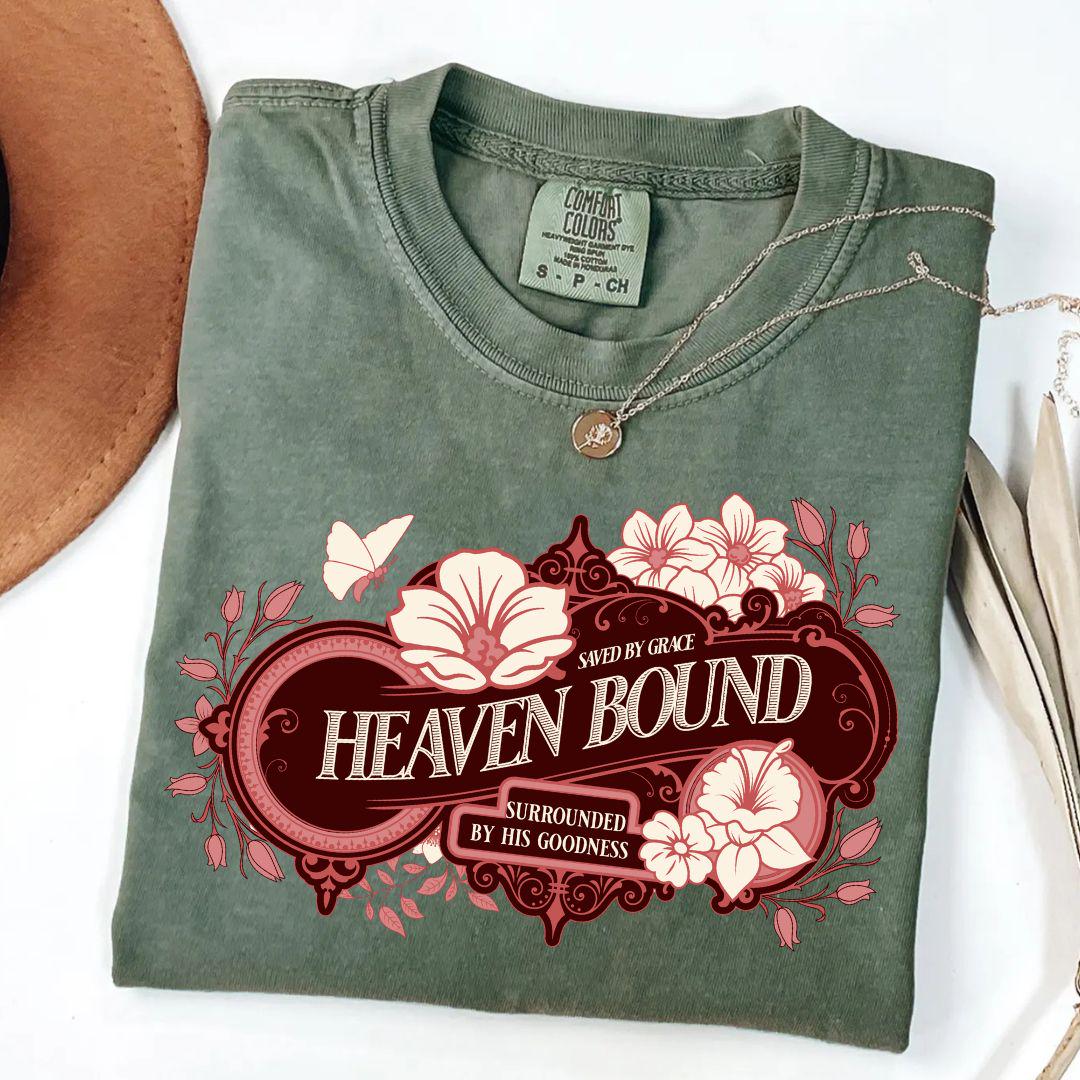 Heaven Bound Comfort Colors Shirt, Saved By Grace T-Shirt, Baptism Gift For Adult