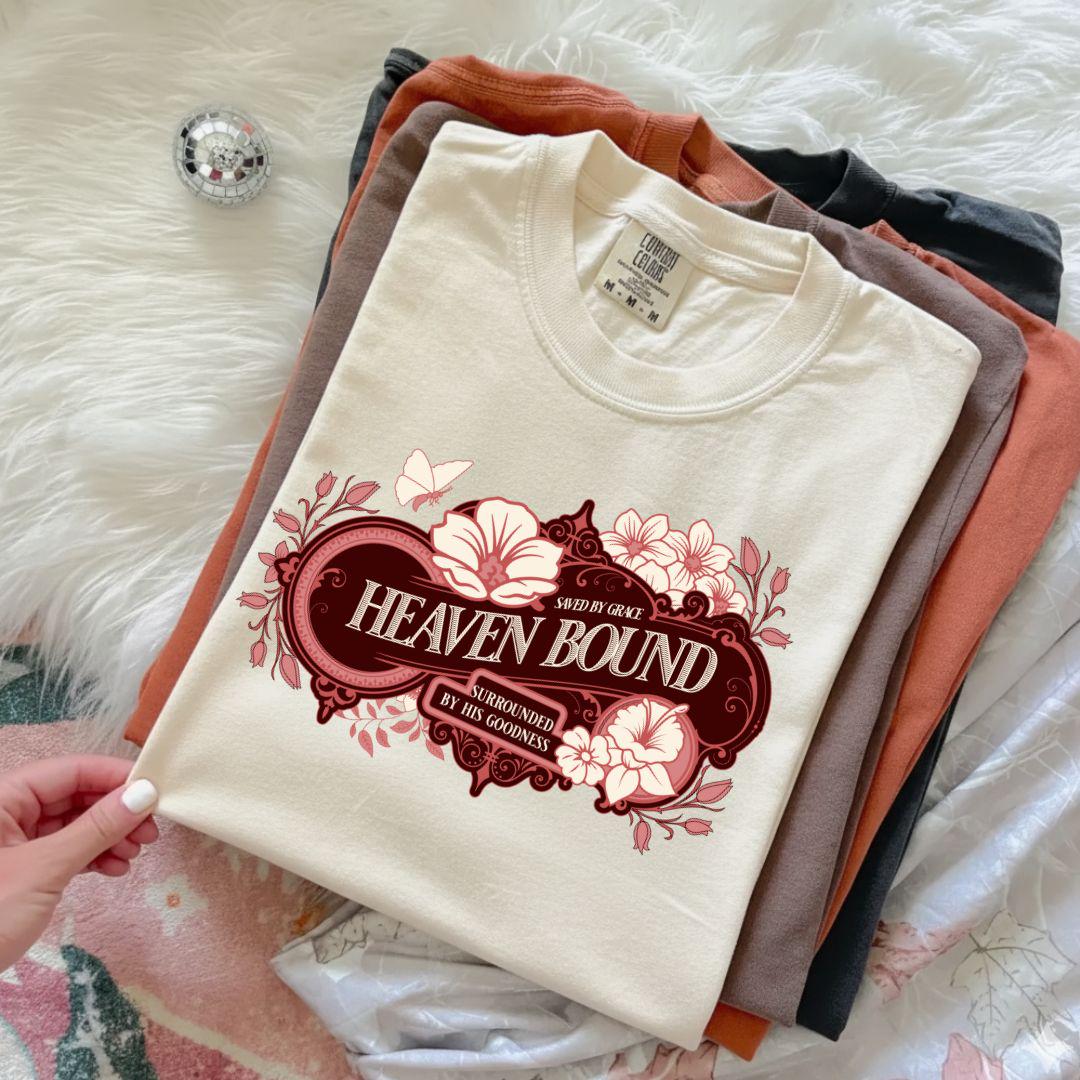 Heaven Bound Comfort Colors Shirt, Saved By Grace T-Shirt, Baptism Gift For Adult