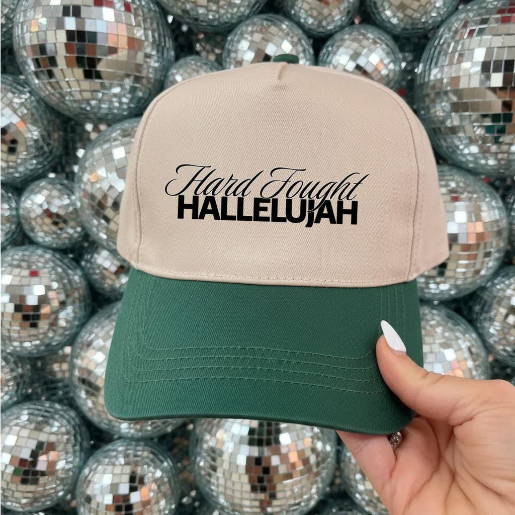 Hard Fought Hallelujah Embroidered Hat, Christian Music Hat