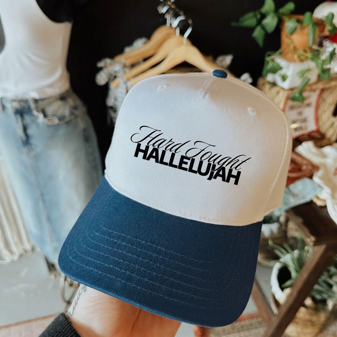 Hard Fought Hallelujah Embroidered Hat, Christian Music Hat