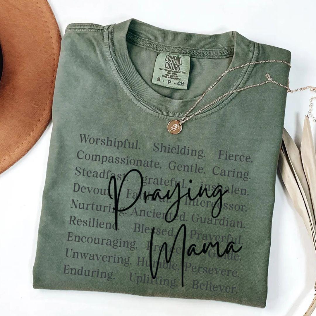 Praying Mama T-Shirt, Faithful Mama Shirt, Mom Appreciation Gift, Mothers Day Gift Shirt