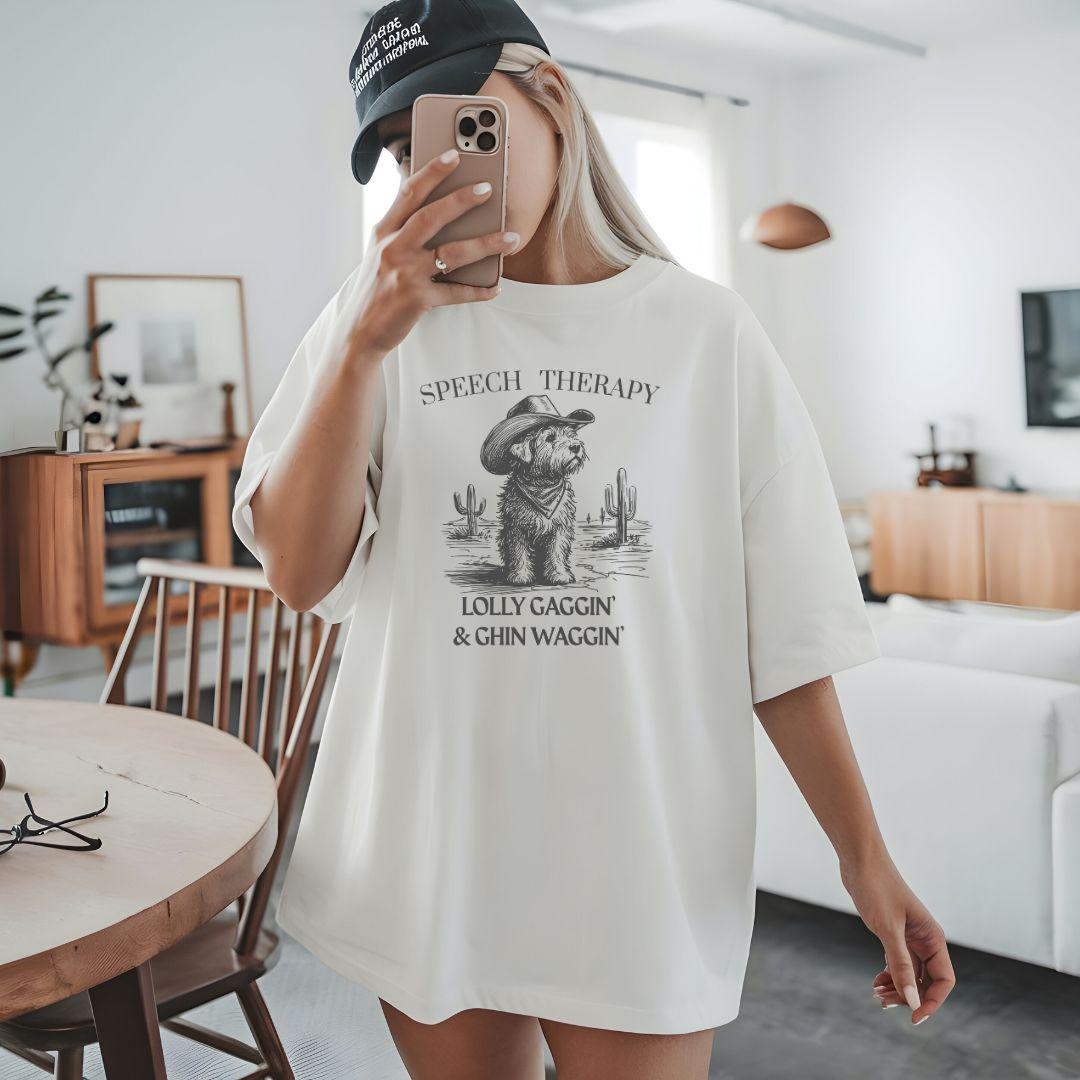Speech Therapist T-Shirt, SLP Communication Specialist, Goldendoodle SLP Shirt, Pediatric Speech Therapy