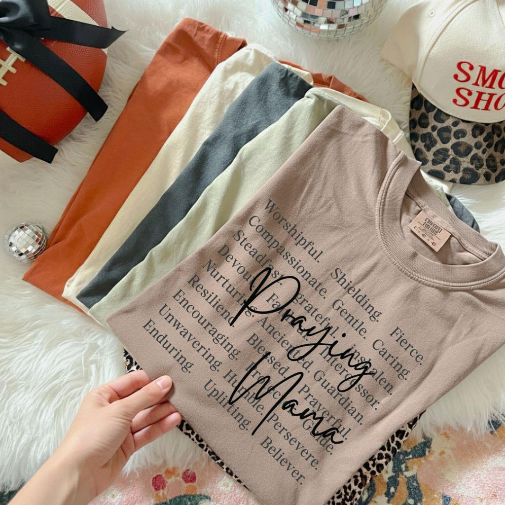 Praying Mama T-Shirt, Faithful Mama Shirt, Mom Appreciation Gift, Mothers Day Gift Shirt