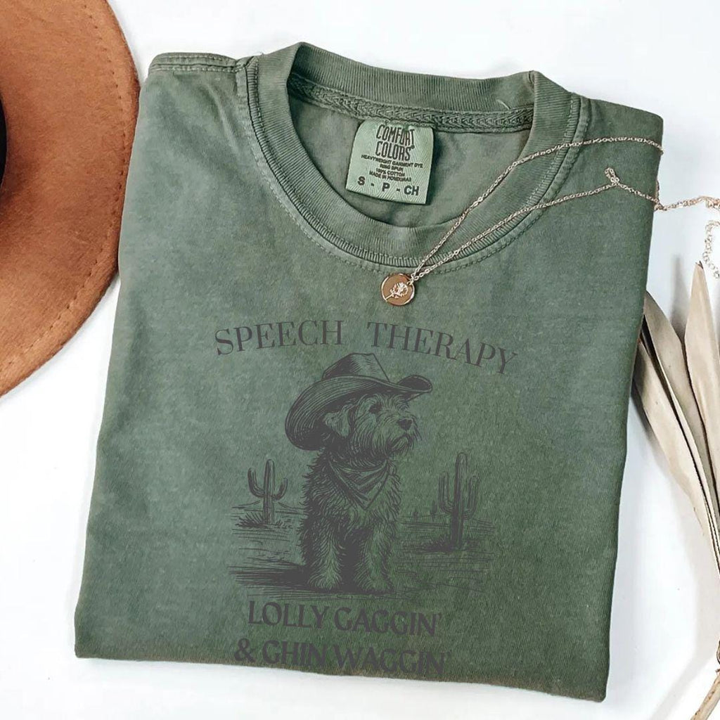 Speech Therapist T-Shirt, SLP Communication Specialist, Goldendoodle SLP Shirt, Pediatric Speech Therapy
