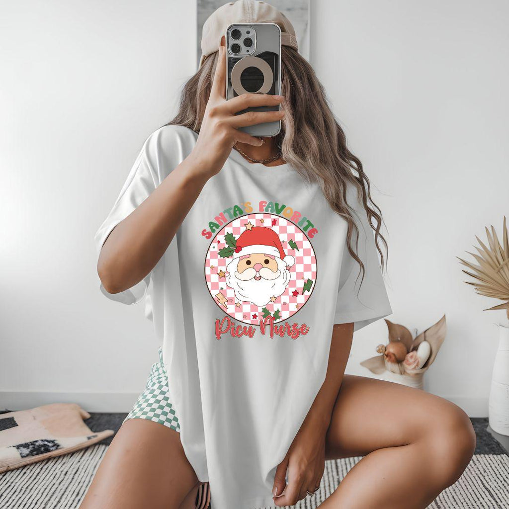 PICU Christmas Shirt, PICU Nurse Shirt, Santas Favorite Nurse Shirt, Gift for PICU Nurse