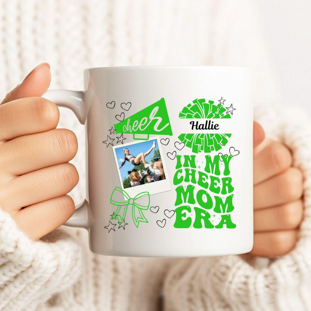 Custom Cheer Mom Coffee Mug, Cheer Mama Gift, Cheerleader Mom Personalized Coffee Cup