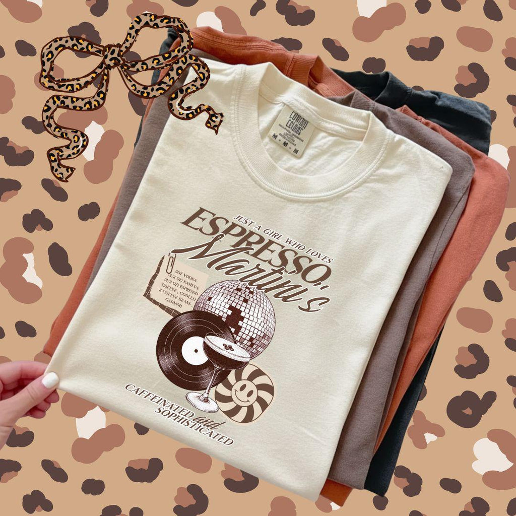 Espresso Martini Comfort Colors T-shirt, Coquette Oversized Shirt, It's Tini Time T Shirt