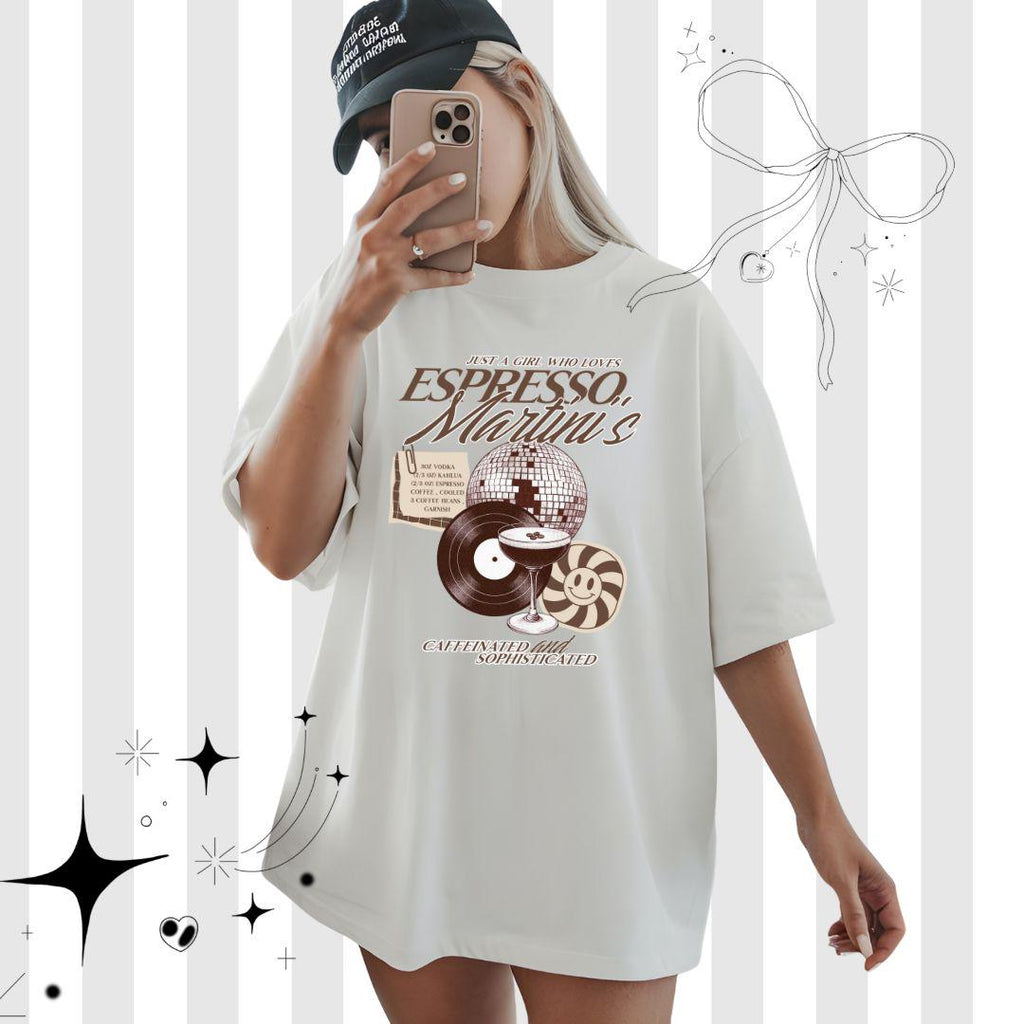 Espresso Martini Comfort Colors T-shirt, Coquette Oversized Shirt, It's Tini Time T Shirt