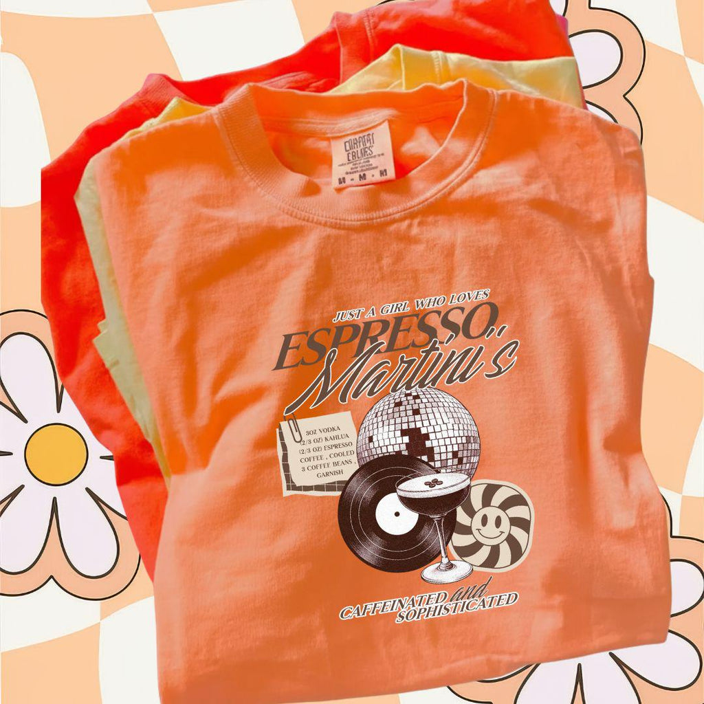 Espresso Martini Comfort Colors T-shirt, Coquette Oversized Shirt, It's Tini Time T Shirt