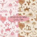 Texas Seamless Design, Western Pattern, Wild West Seamless Pattern