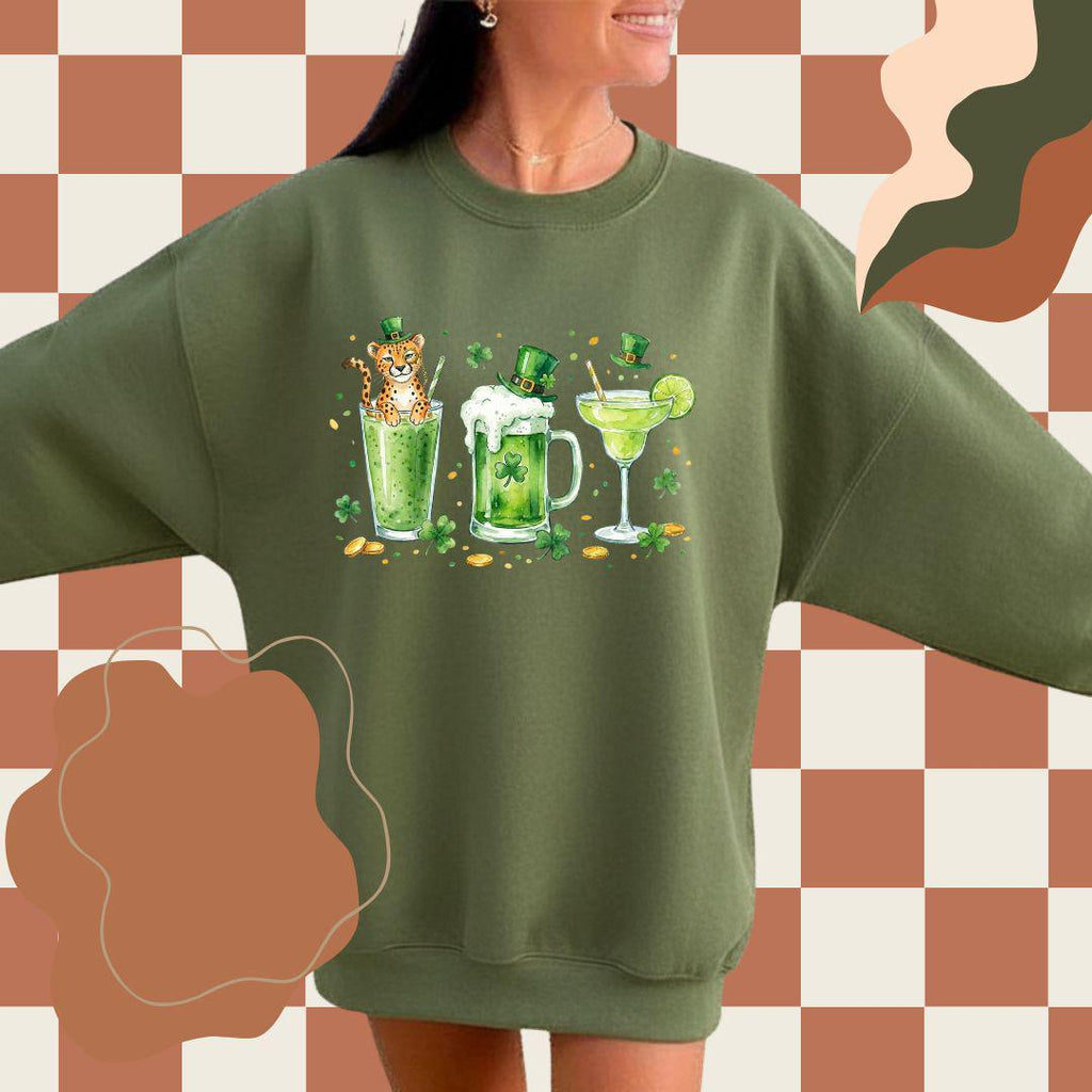 St. Patricks Day PNG, Irish Drinks Digital Design, Shamrock Cocktails PNG