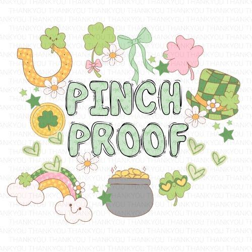 St. Patricks Day PNG, Pinch Proof Digital Design, Shamrock Doodle PNG