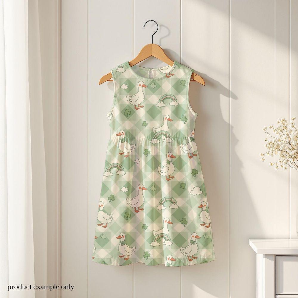Lucky Goose Seamless Design, St. Patricks Day Pattern, Silly Goose Seamless Pattern