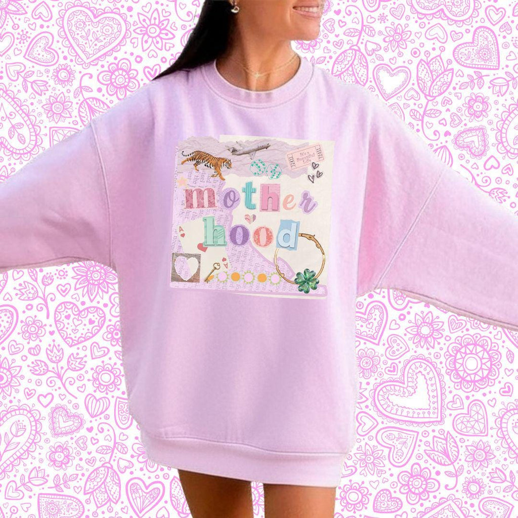 Motherhood PNG, Trendy Mom PNG, Scrapbook Mom Digital Design, Edgy Mama Design