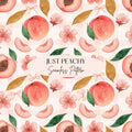 Peach Seamless Design, Fruit Pattern, Summer Seamless Pattern