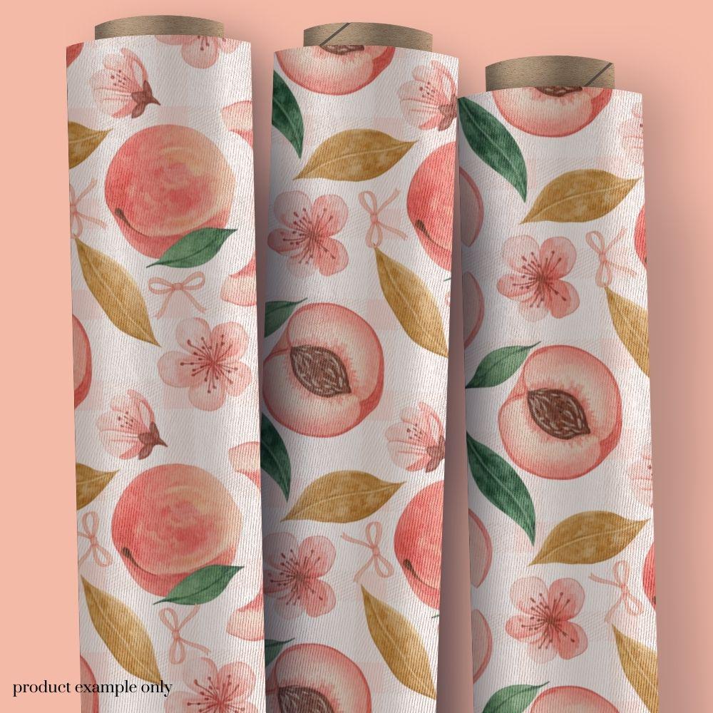 Peach Seamless Design, Fruit Pattern, Summer Seamless Pattern