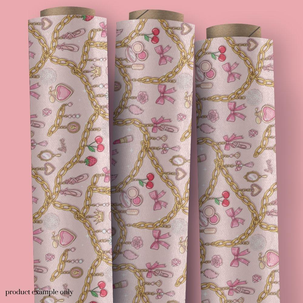 Girly Charms Seamless Design, Cute Bracelet Pattern, Girly Coquette Y2K Seamless Pattern