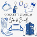 Royal Blue Gameday Clipart Bundle, College Gameday PNG, Trendy Gameday