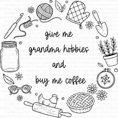 Grandma Hobbies PNG, Vintage Lover Digital Design, Granny Era PNG