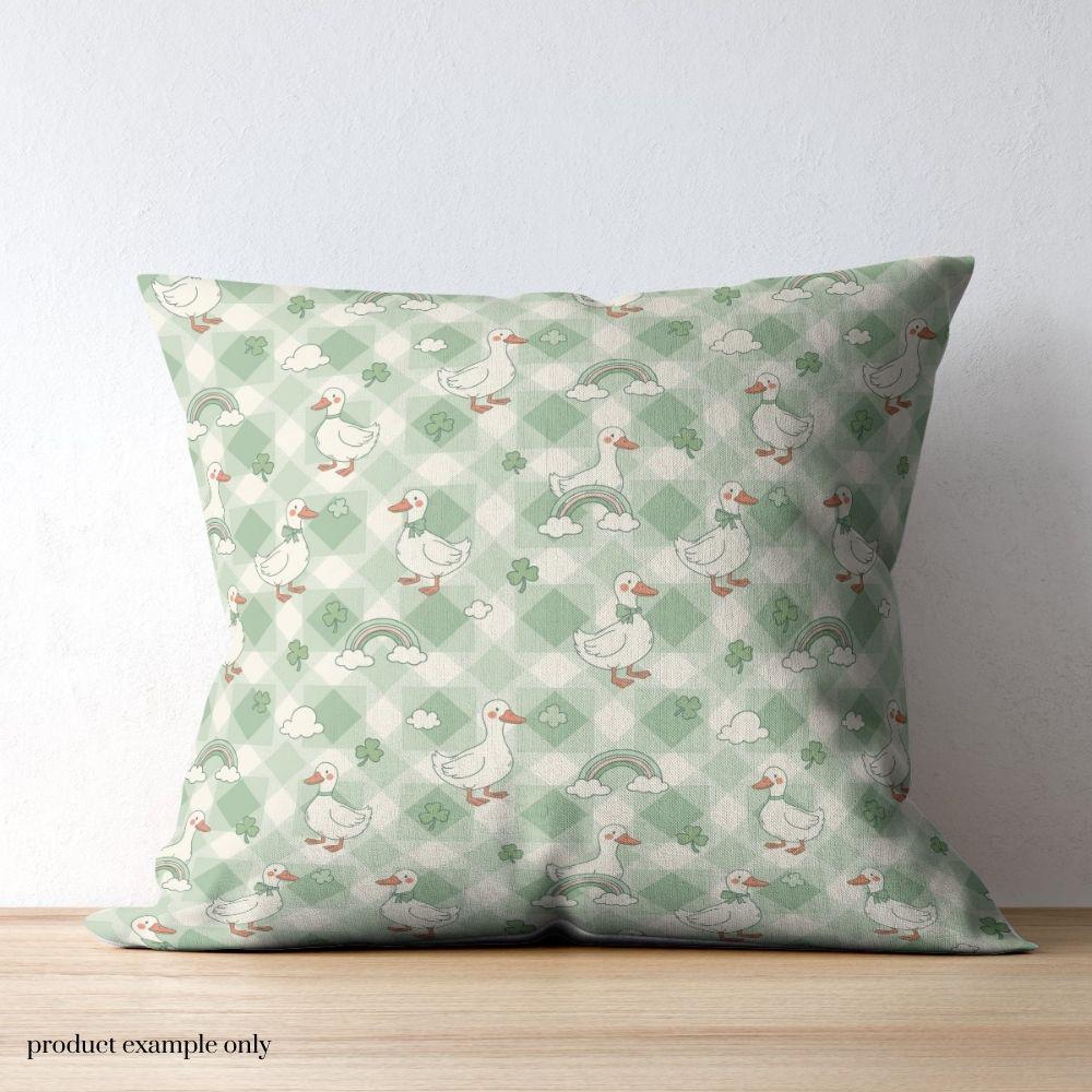 Lucky Goose Seamless Design, St. Patricks Day Pattern, Silly Goose Seamless Pattern