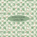 Lucky Goose Seamless Design, St. Patricks Day Pattern, Silly Goose Seamless Pattern