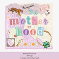 Motherhood PNG, Trendy Mom PNG, Scrapbook Mom Digital Design, Edgy Mama Design