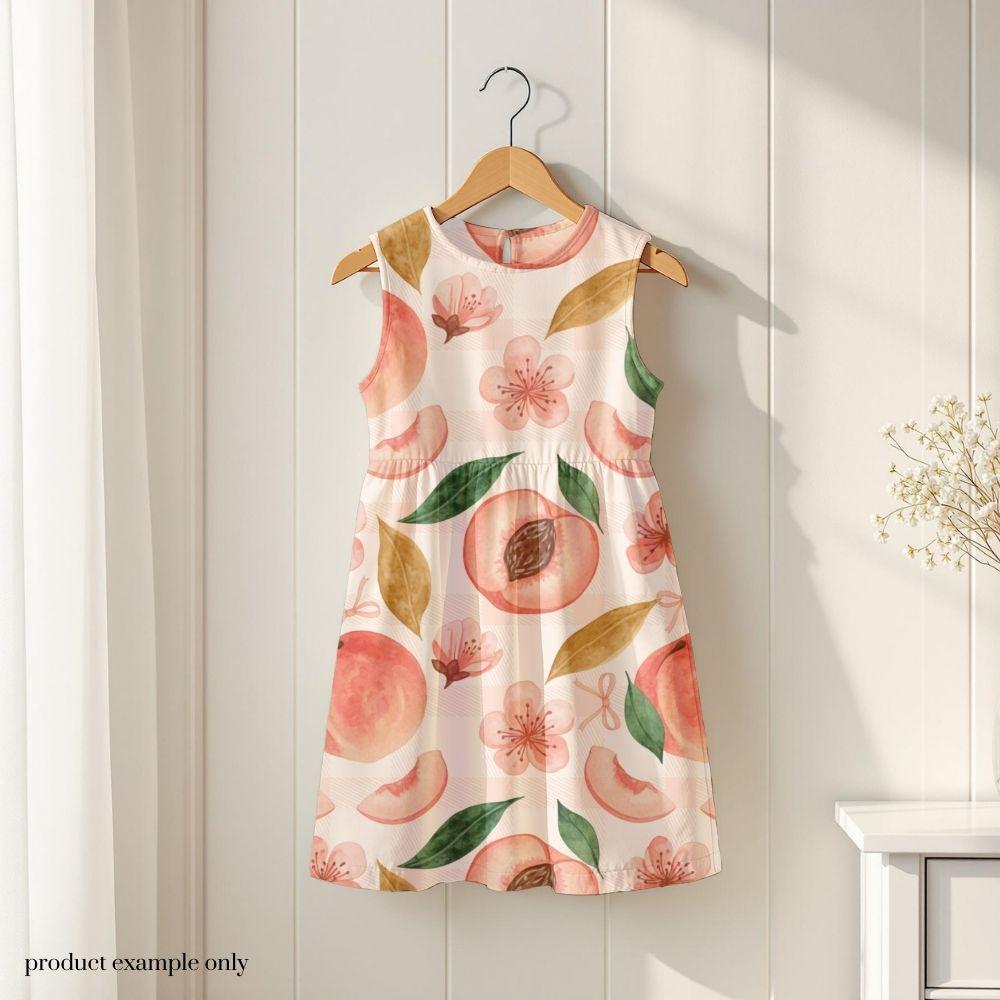 Peach Seamless Design, Fruit Pattern, Summer Seamless Pattern