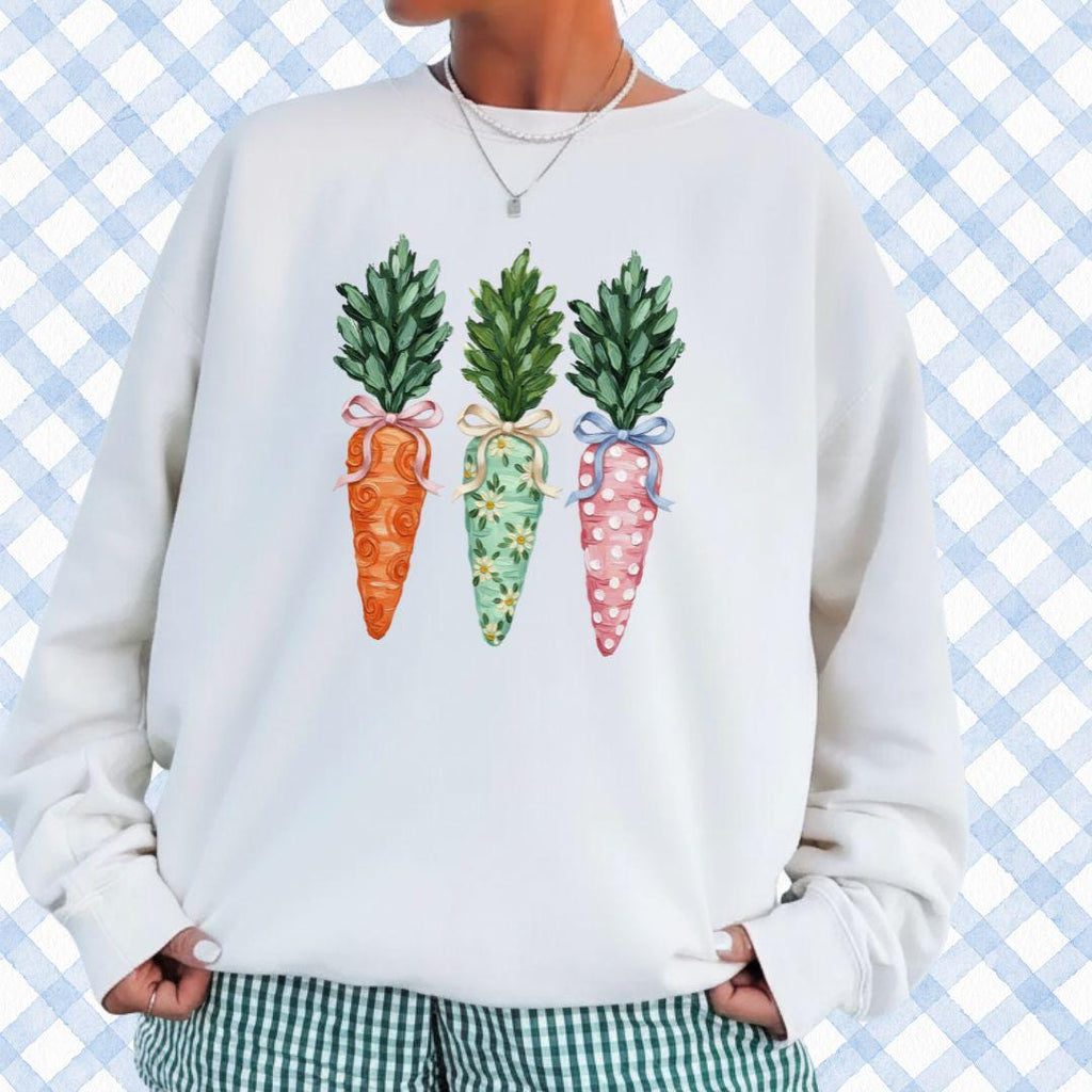 Faux Painted Easter PNG,  Faux Easter Carrots Design, Pastel Easter PNG