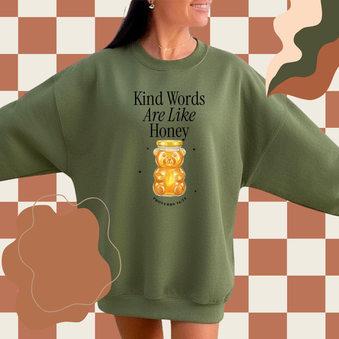 Kind Words Are Like Honey Sublimation, Proverbs 16:24 Digital Design