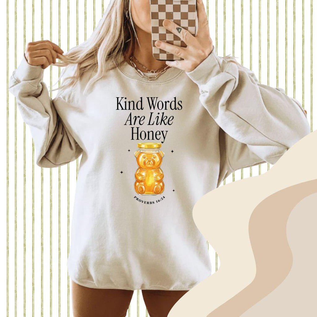 Kind Words Are Like Honey Sublimation, Proverbs 16:24 Digital Design