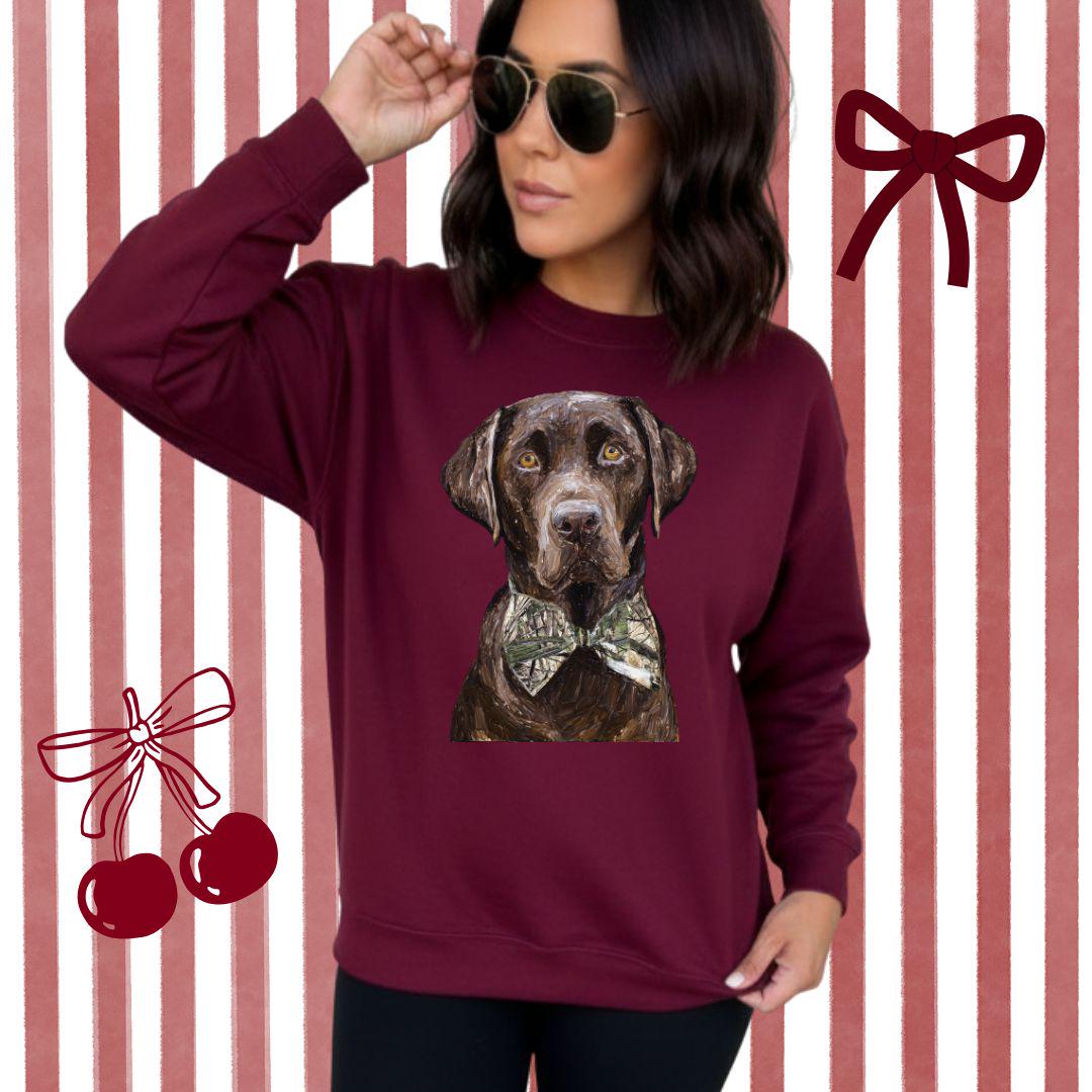 Chocolate Lab PNG, Brushstroke Camo Png, Hunting Dog Png, Labrador Design, Faux Painting Png