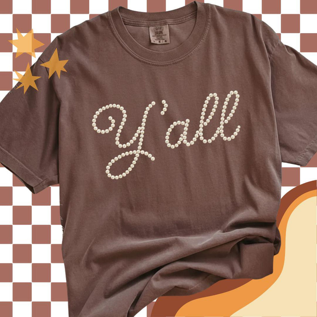 Y'all Pearl PNG, Southern Girl PNG, Cowboy Graphics, Western Cowgirl Png, Faux Pearl Png, Vintage Pearl PNG