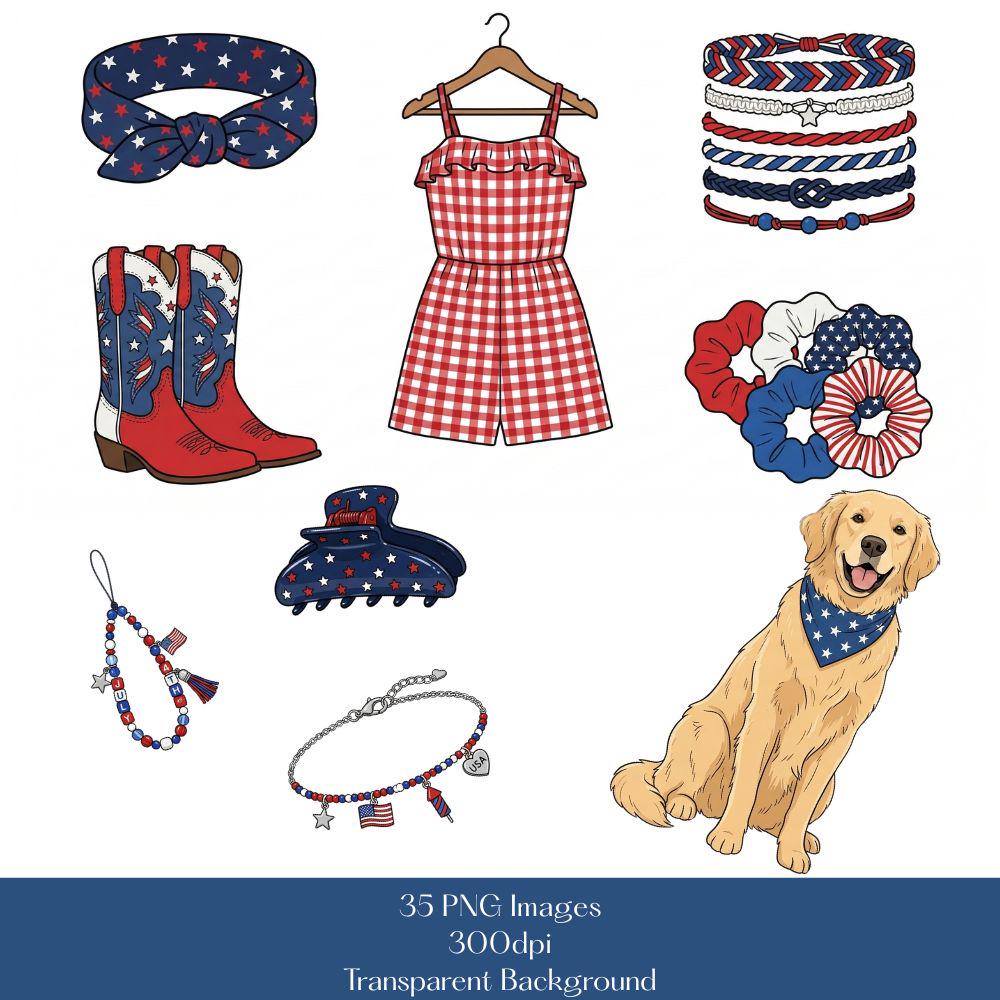 USA Clipart, 4th of July Clip Art, July 4th PNG, America Png, Fourth of July Digital Design