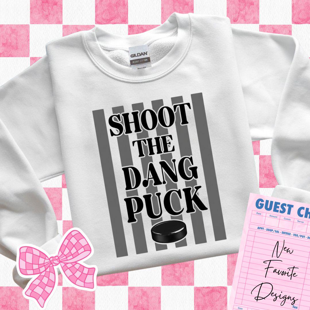 Shoot The Dang Puck, Hockey PNG, Ice Hockey Png, Hockey Mama Png, Hockey Doodle Design, Hockey Mom, Winter Sports