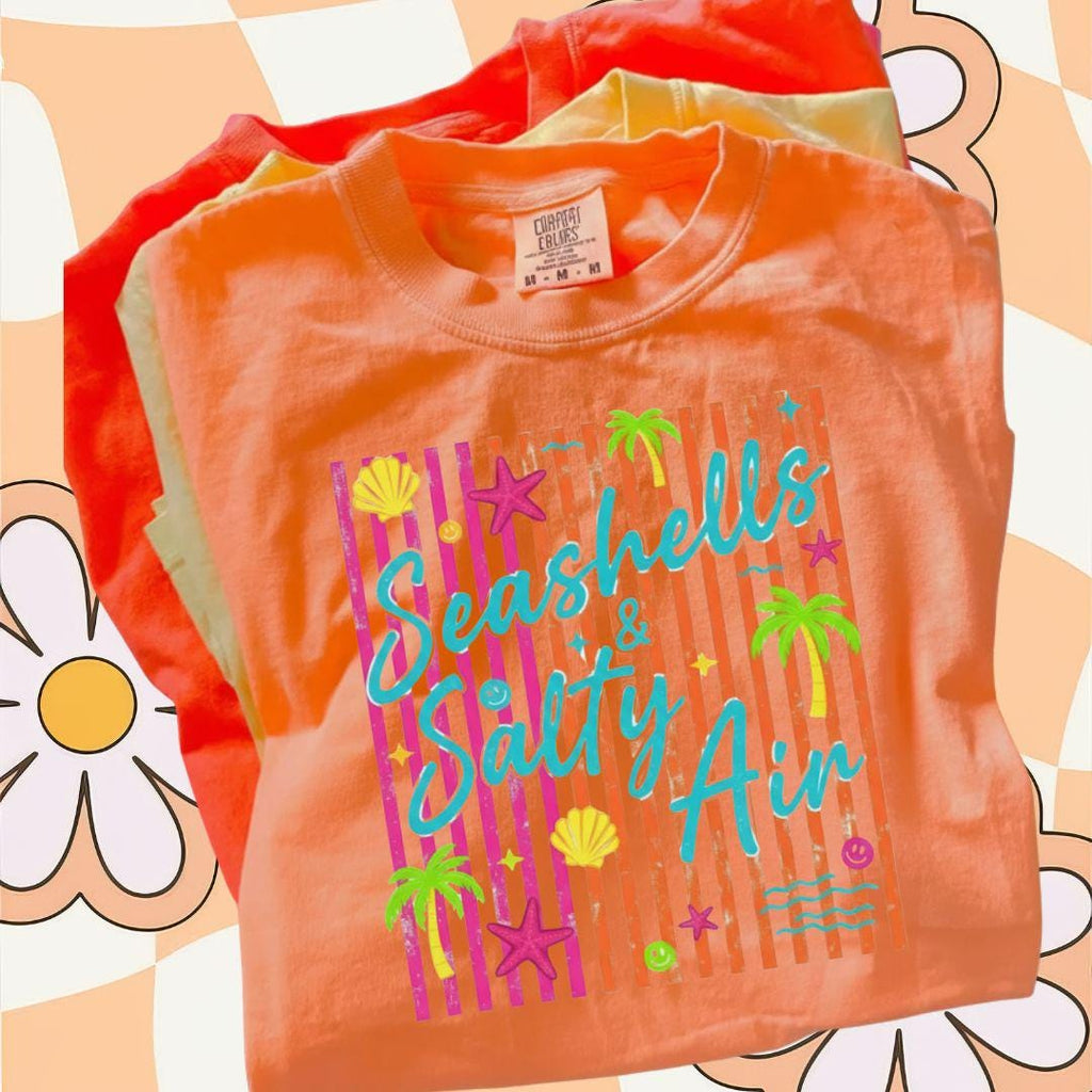 Seashells PNG, Bright Summer Sublimation Design, Tshirt Design for Summer, Summer Stripe Design, Beach Png, Beach Please