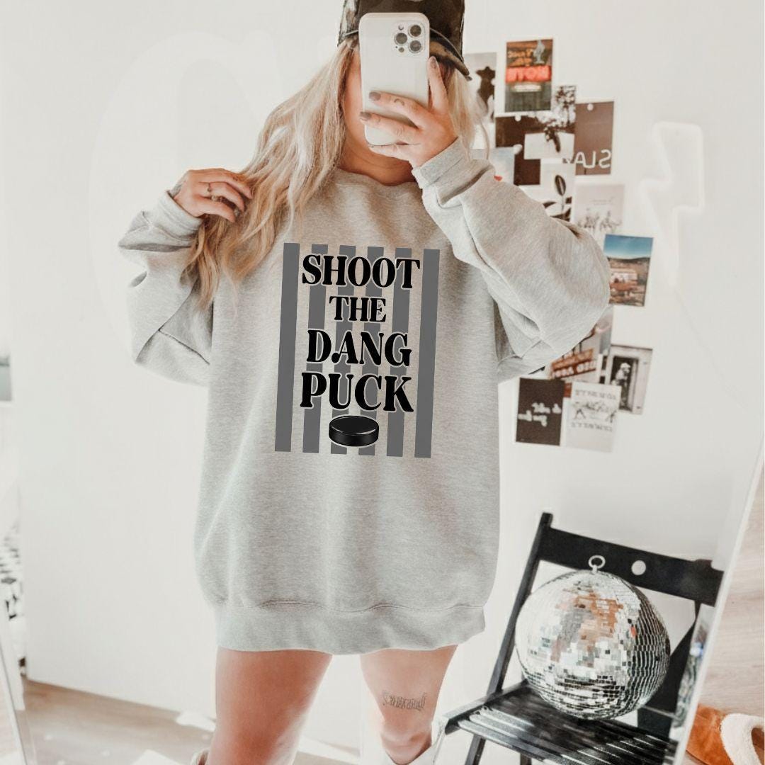 Shoot The Dang Puck, Hockey PNG, Ice Hockey Png, Hockey Mama Png, Hockey Doodle Design, Hockey Mom, Winter Sports