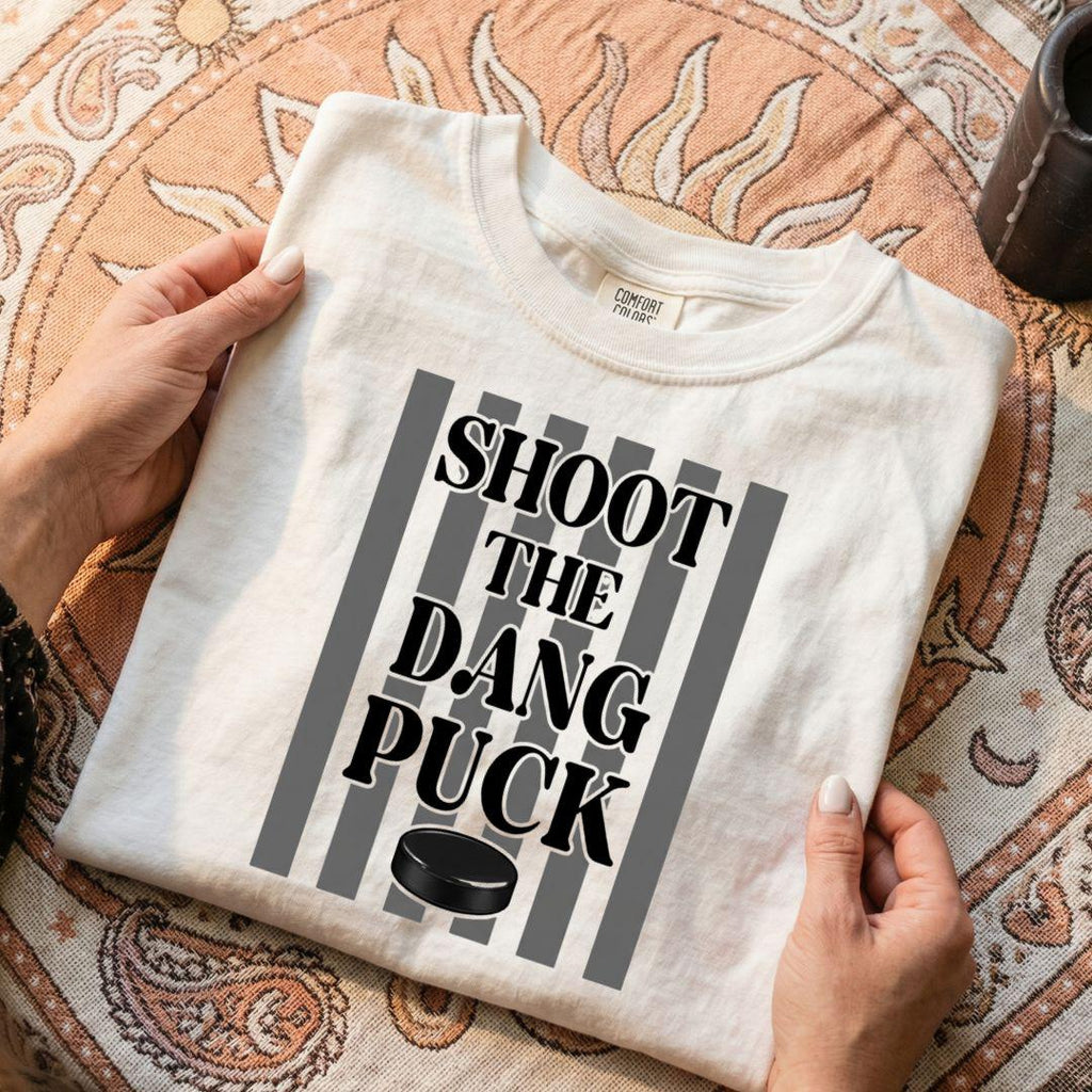 Shoot The Dang Puck, Hockey PNG, Ice Hockey Png, Hockey Mama Png, Hockey Doodle Design, Hockey Mom, Winter Sports